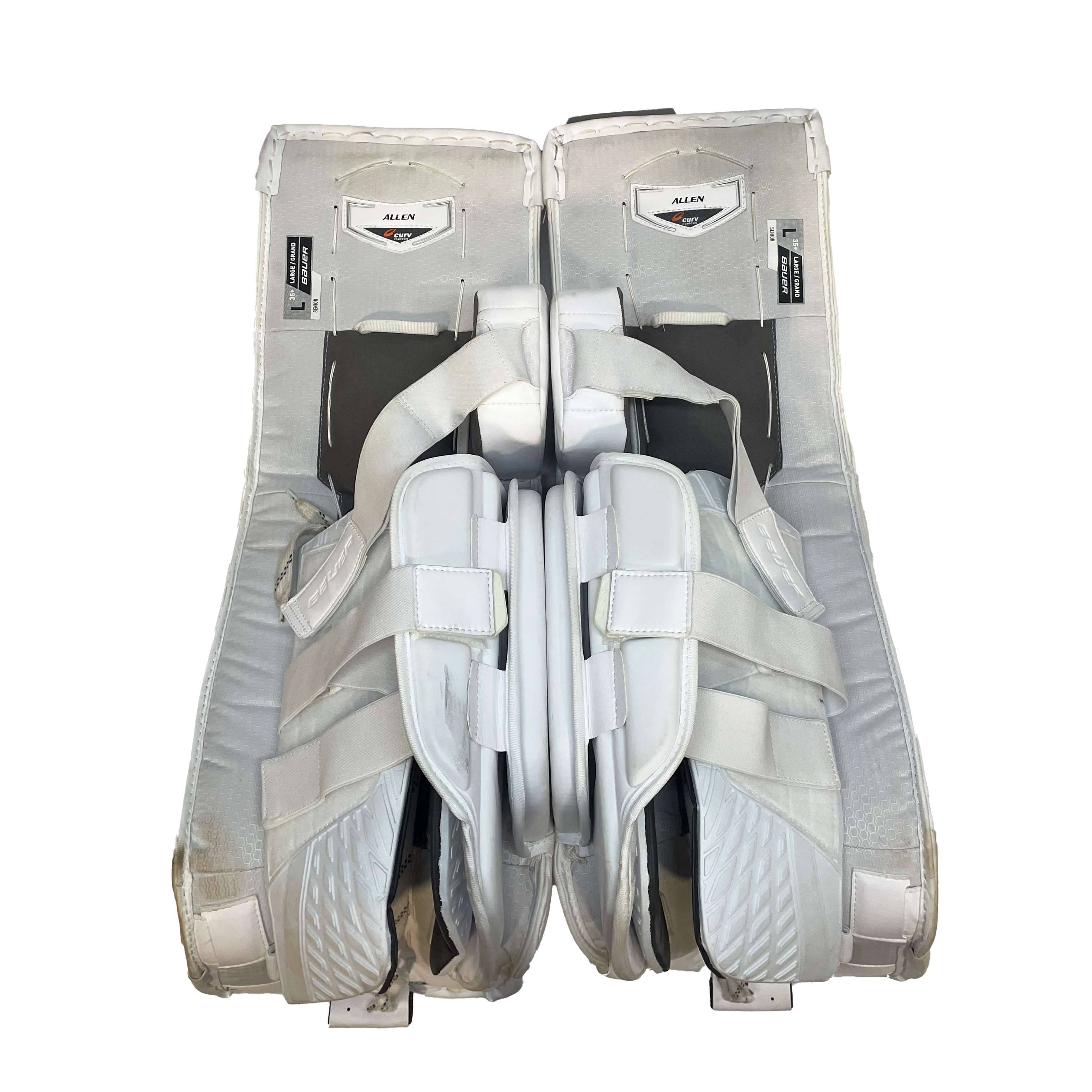 Bauer Supreme Mach - Ensemble de protections Jake Allen NHL Pro Stock d'occasion - Canadiens de Montréal (blanc/rouge/bleu)
